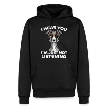 Greyhound Spruch Windhund Witz Greyhound Geschenk - Männer Premium Bio Hoodie - Schwarz - Vorne - Nico (187cm)