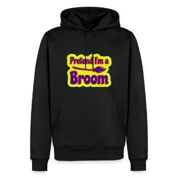 Pretend I'm a Broom Tu so als wäre ich ein Besen - Männer Premium Bio Hoodie - Schwarz - Vorne - Nico (187cm)