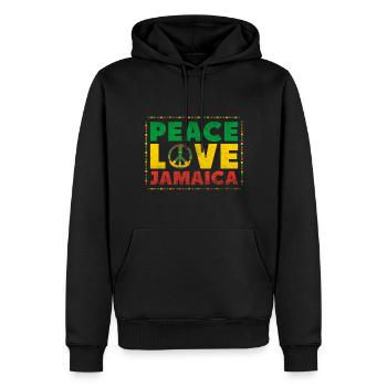 Jamaica Jamaika Liebe - Männer Premium Bio Hoodie - Schwarz - Vorne - Nico (187cm)