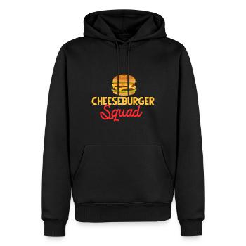 Cheeseburger Cheese Sandwich Hamburger - Men’s Premium Organic Hoodie - black - Front - Nico (187cm)