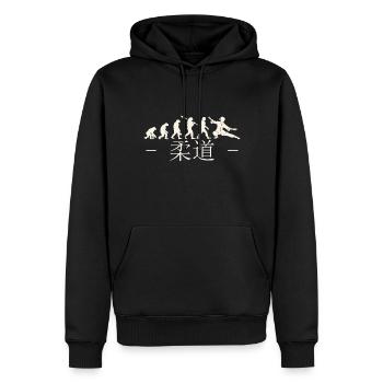 Karate-Evolution. Kampfsport. Geschenkidee.Japan - Männer Premium Bio Hoodie - Schwarz - Vorne - Nico (187cm)