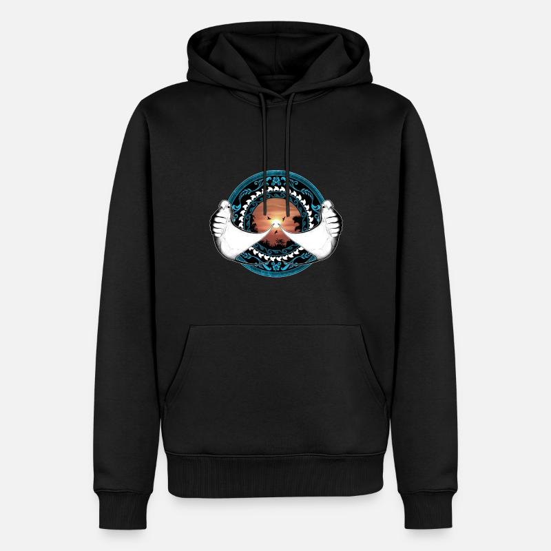 Mantarochen Hawaiianisch - Männer Premium Bio Hoodie - Schwarz