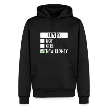 Kidney Transplantation Kidney Surgery Organ Donor - Men’s Premium Organic Hoodie - black - Front - Nico (187cm)