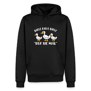Ruf Sie Mal Biele Biele Biele Enten füttern Meme - Männer Premium Bio Hoodie - Schwarz - Vorne - Nico (187cm)
