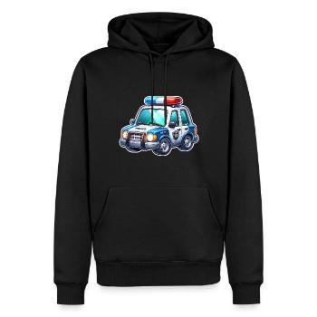 Police - Sweat à capuche Premium bio Homme - noir - Devant - Nico (187cm)