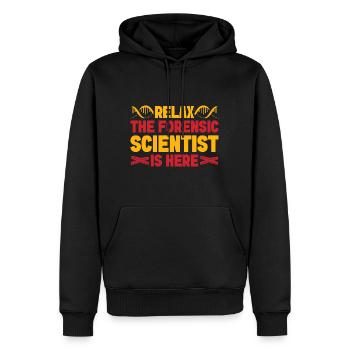 Forensic Science Major Forensic Scientist Is Here - Men’s Premium Organic Hoodie - black - Front - Nico (187cm)