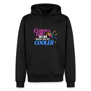 Felsklettern Klettern Indoor Bouldern Mädchen Wand - Männer Premium Bio Hoodie - Schwarz - Vorne - Nico (187cm)