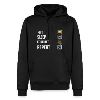Gabelstapler Fahrer Stapler Hubstapler Hubwagen - Männer Premium Bio Hoodie - Schwarz - Vorne - Nico (187cm)