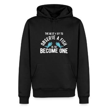 Apnoetaucher Freitaucher Taucher - Männer Premium Bio Hoodie - Schwarz - Vorne - Nico (187cm)