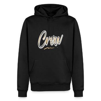 Crew - Men’s Premium Organic Hoodie - black - Front - Nico (187cm)