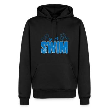 Nager - Sweat à capuche Premium bio Homme - noir - Devant - Nico (187cm)