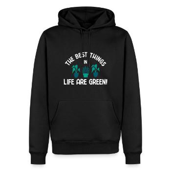 Landschaftsgärtner Hobbygärtner Gärtner - Männer Premium Bio Hoodie - Schwarz - Vorne - Nico (187cm)