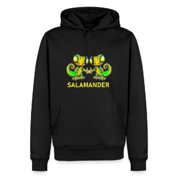 Salamandre Gecko Amis - Sweat à capuche Premium bio Homme - noir - Devant - Nico (187cm)