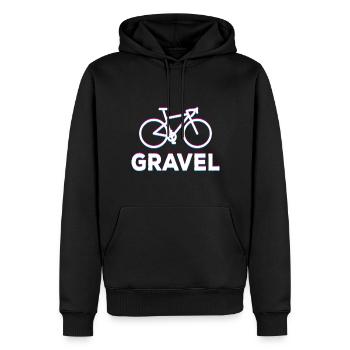 Vélo de gravier Glitch Cyclist Bikepacker Bike - Sweat à capuche Premium bio Homme - noir - Devant - Nico (187cm)