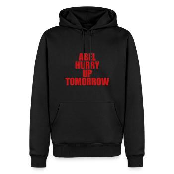 Trend Abel Hurry Up Tomorrow Fan - Männer Premium Bio Hoodie - Schwarz - Vorne - Nico (187cm)