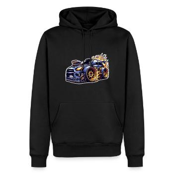 Voiture de sport tuning voiture - Sweat à capuche Premium bio Homme - noir - Devant - Nico (187cm)