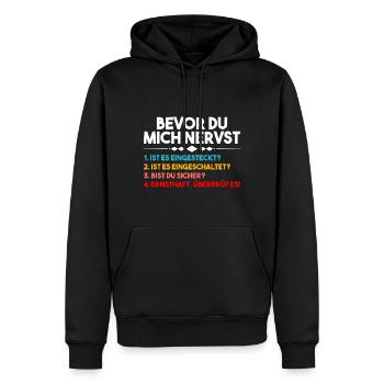 Administrator Informatiker Programmierer Admin - Männer Premium Bio Hoodie - Schwarz - Vorne - Nico (187cm)