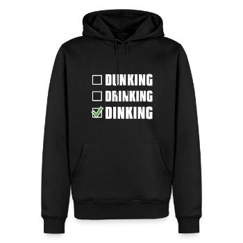Pickleball Dinking - Men’s Premium Organic Hoodie - black - Front - Nico (187cm)