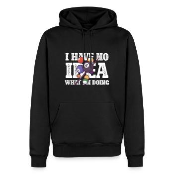 Es braucht eine Menge Bälle Billard-Pool-Liebhaber - Männer Premium Bio Hoodie - Schwarz - Vorne - Nico (187cm)