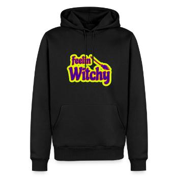 Feeling Witchy lustiger Hexen Spruch für Frauen - Männer Premium Bio Hoodie - Schwarz - Vorne - Nico (187cm)