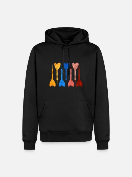 Dart Retro Darts Player - Men’s Premium Organic Hoodie - black