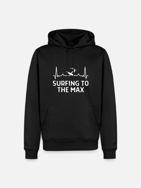 Surfing Surfer Funny Spürche Gift - Men’s Premium Organic Hoodie - black