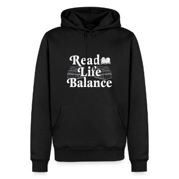 Lecteur de livres Reading Lover Propriétaires de livres - Sweat à capuche Premium bio Homme - noir - Devant - Nico (187cm)