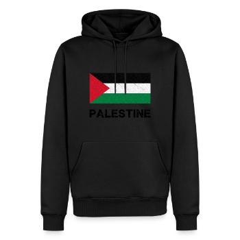 Palästina-Flagge - Männer Premium Bio Hoodie - Schwarz - Vorne - Nico (187cm)