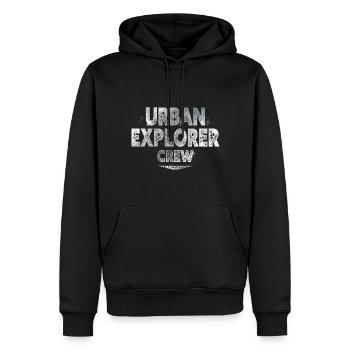 Urban Explorer - Männer Premium Bio Hoodie - Schwarz - Vorne - Nico (187cm)