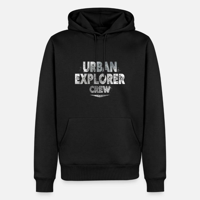 Explorateur urbain - Sweat à capuche Premium bio Homme - noir