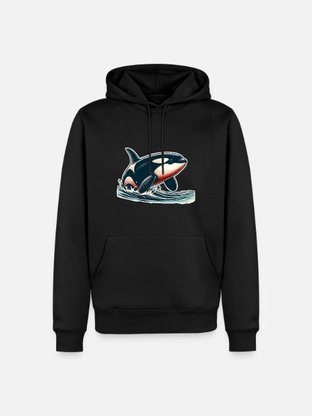 Orca Killer Whale - Men’s Premium Organic Hoodie - black