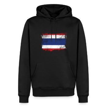 Thailand Flagge - Männer Premium Bio Hoodie - Schwarz - Vorne - Nico (187cm)