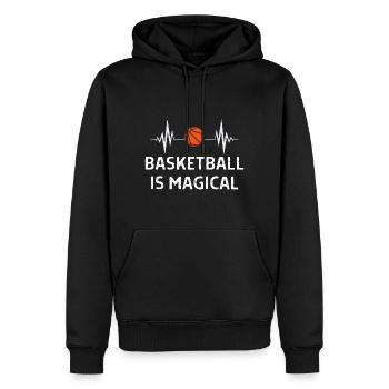 Basketball Spieler Basketballer Sprüche Geschenk - Männer Premium Bio Hoodie - Schwarz - Vorne - Nico (187cm)