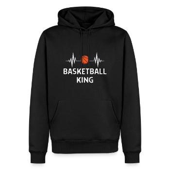 Basketball Spieler Basketballer Sprüche Geschenk - Männer Premium Bio Hoodie - Schwarz - Vorne - Nico (187cm)