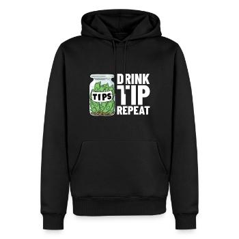Barkeeper Trinkgeldgefäß Trinkgeld Kellner - Männer Premium Bio Hoodie - Schwarz - Vorne - Nico (187cm)
