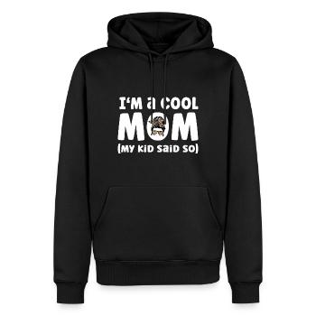 Cool Mom Lustig Mama - Männer Premium Bio Hoodie - Schwarz - Vorne - Nico (187cm)