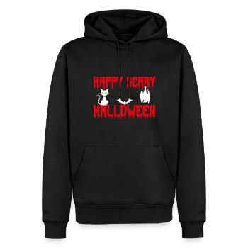 happy scary halloween - Sweat à capuche Premium bio Homme - noir - Devant - Nico (187cm)
