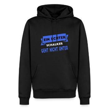 Schalker Schalke Gelsenkirchen Ruhrpott Fans - Männer Premium Bio Hoodie - Schwarz - Vorne - Nico (187cm)
