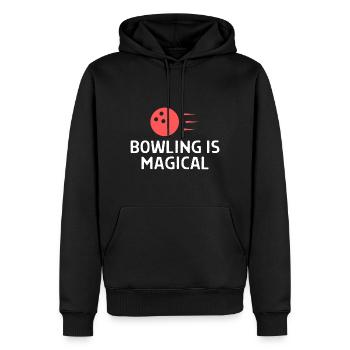 Bowling Sayings Bowling Bowler Skittles Gift - Men’s Premium Organic Hoodie - black - Front - Nico (187cm)