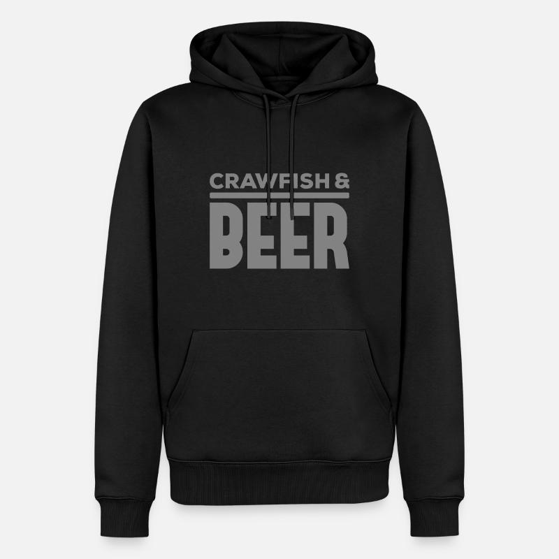 Écrevisses et bière – Maritime Delight - Sweat à capuche Premium bio Homme - noir