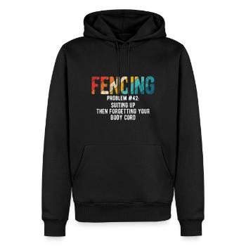 Fechten - Männer Premium Bio Hoodie - Schwarz - Vorne - Nico (187cm)