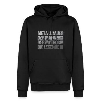 Metallbauer Schmied Metallbau - Männer Premium Bio Hoodie - Schwarz - Vorne - Nico (187cm)