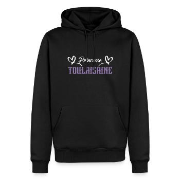 Princesse toulousaine - Sweat à capuche Premium bio Homme - noir - Devant - Nico (187cm)