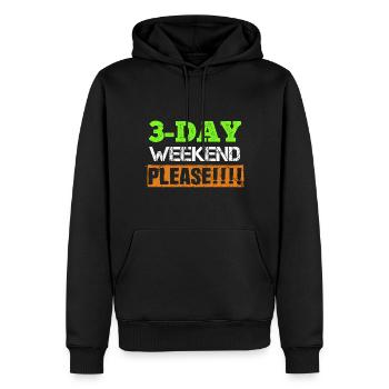 Mood Employment Vacation Long Weekend Funny Tired - Men’s Premium Organic Hoodie - black - Front - Nico (187cm)