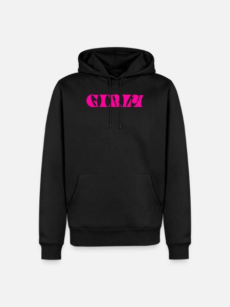 GIRLY - Das Mädchen! - Männer Premium Bio Hoodie - Schwarz