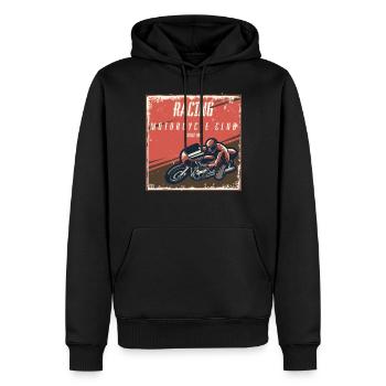 Racing Fever - Männer Premium Bio Hoodie - Schwarz - Vorne - Nico (187cm)