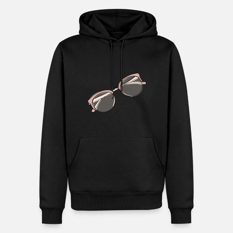 Brille Symbol Boho - Männer Premium Bio Hoodie - Schwarz