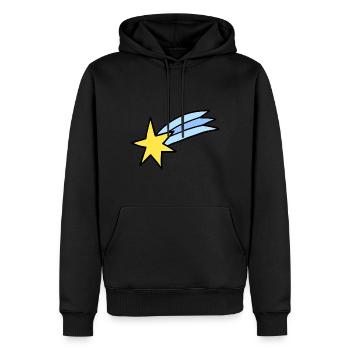 Sternschnuppe Motiv Design Selbst Gestalten Gesche - Männer Premium Bio Hoodie - Schwarz - Vorne - Nico (187cm)