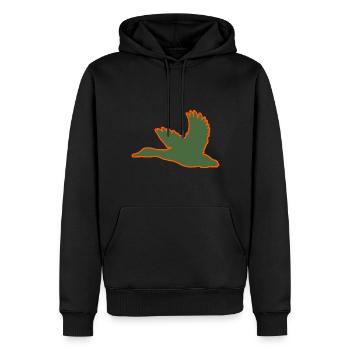 Duck – Perfect for hunters and nature lovers - Men’s Premium Organic Hoodie - black - Front - Nico (187cm)
