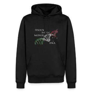 Italien, es ist in meiner DNA Geburtstag - Männer Premium Bio Hoodie - Schwarz - Vorne - Nico (187cm)